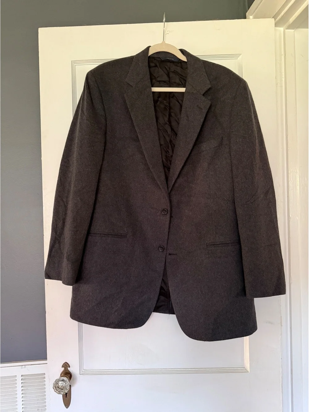 Brooks Brothers Pure Cashmere Gray Blazer Jacket